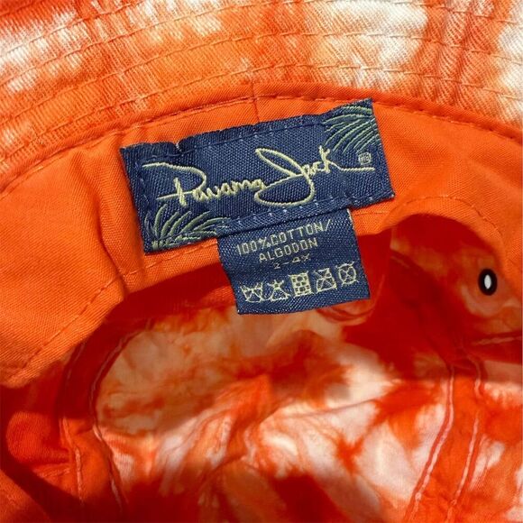 Panamá jack. Orange Tie-Dye Bucket Hat Unisex One Size Vintage - Picture 3 of 3